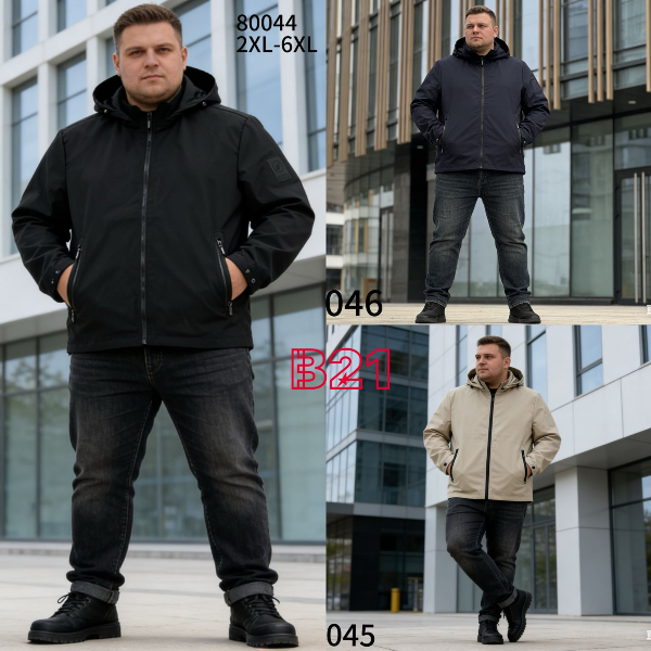 Kurtka męska cienka Roz 2XL-6XL, 1 Kolor Paczka 5 szt